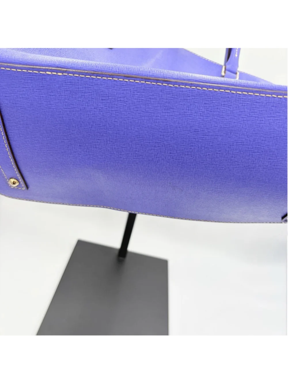 DOONEY & BOURKE Saffiano Double Zip Satchel VIOLET Italian Leather Handbag